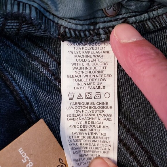 Prana Sienna Womens Jeans Skinny 4/27 x 31" Regular Stretch Mid Rise Deep Blue - Picture 13 of 14